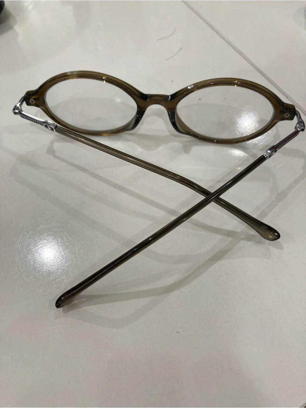 Classic Olive Brown Round Reading Glasses - Brand